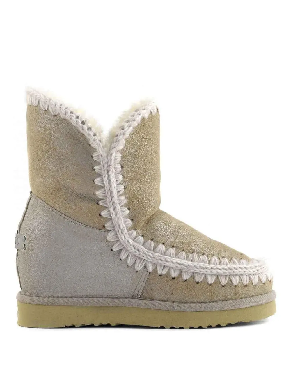 Botas MOU Skimo Inner Wedge Beiges y Grises Mujer