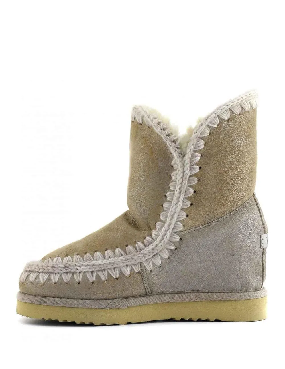 Botas MOU Skimo Inner Wedge Beiges y Grises Mujer