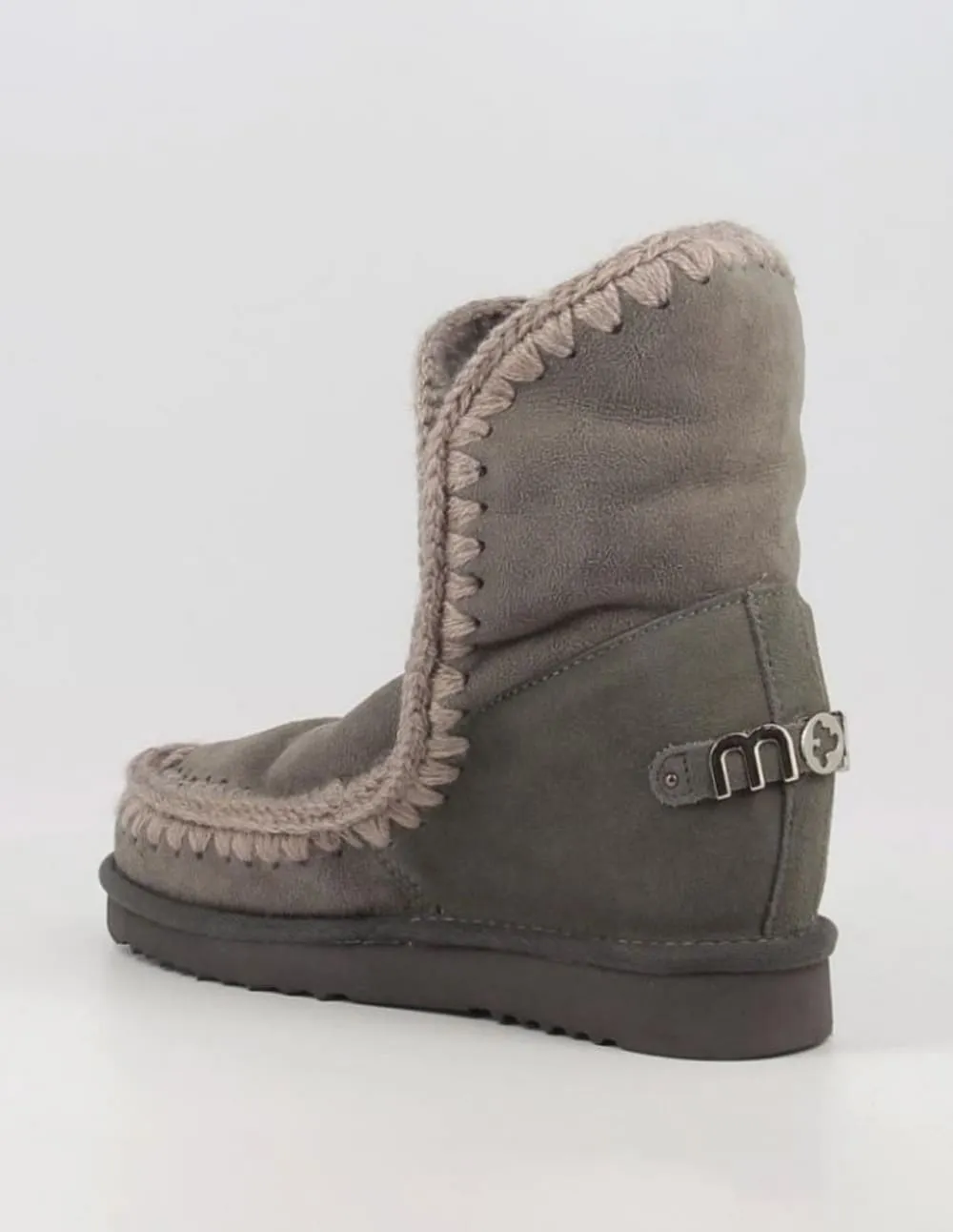 Botas MOU Skimo Inner Wedge Metallic Logo Grises Mujer