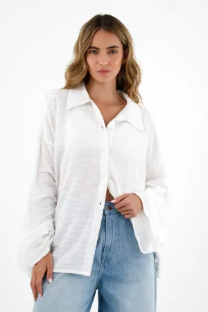 Camisa crudo oversize para mujer