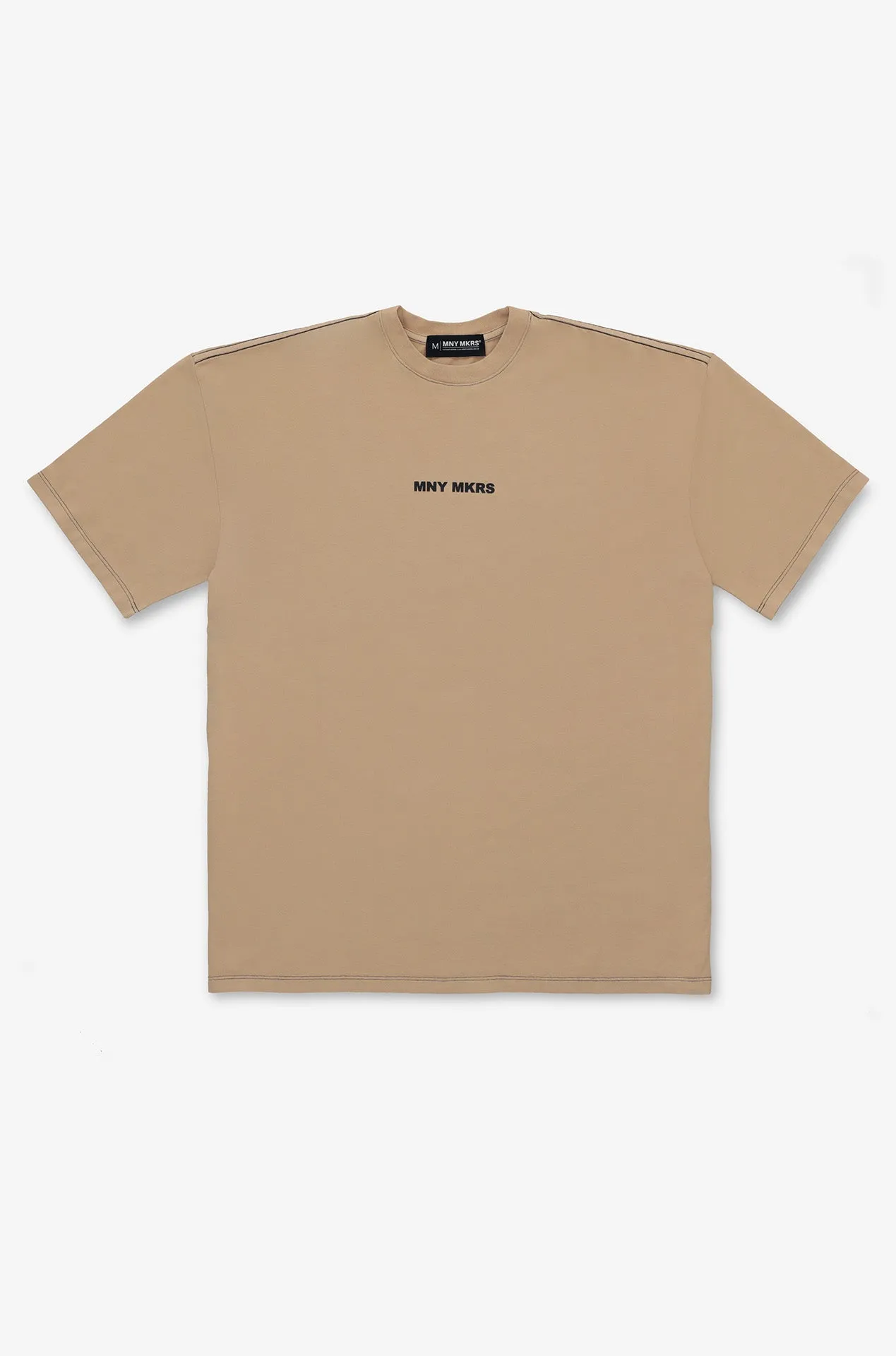 Camiseta Oversized Beige Text