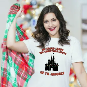 Christmas Lights Castle Shirt | Comfort Colors