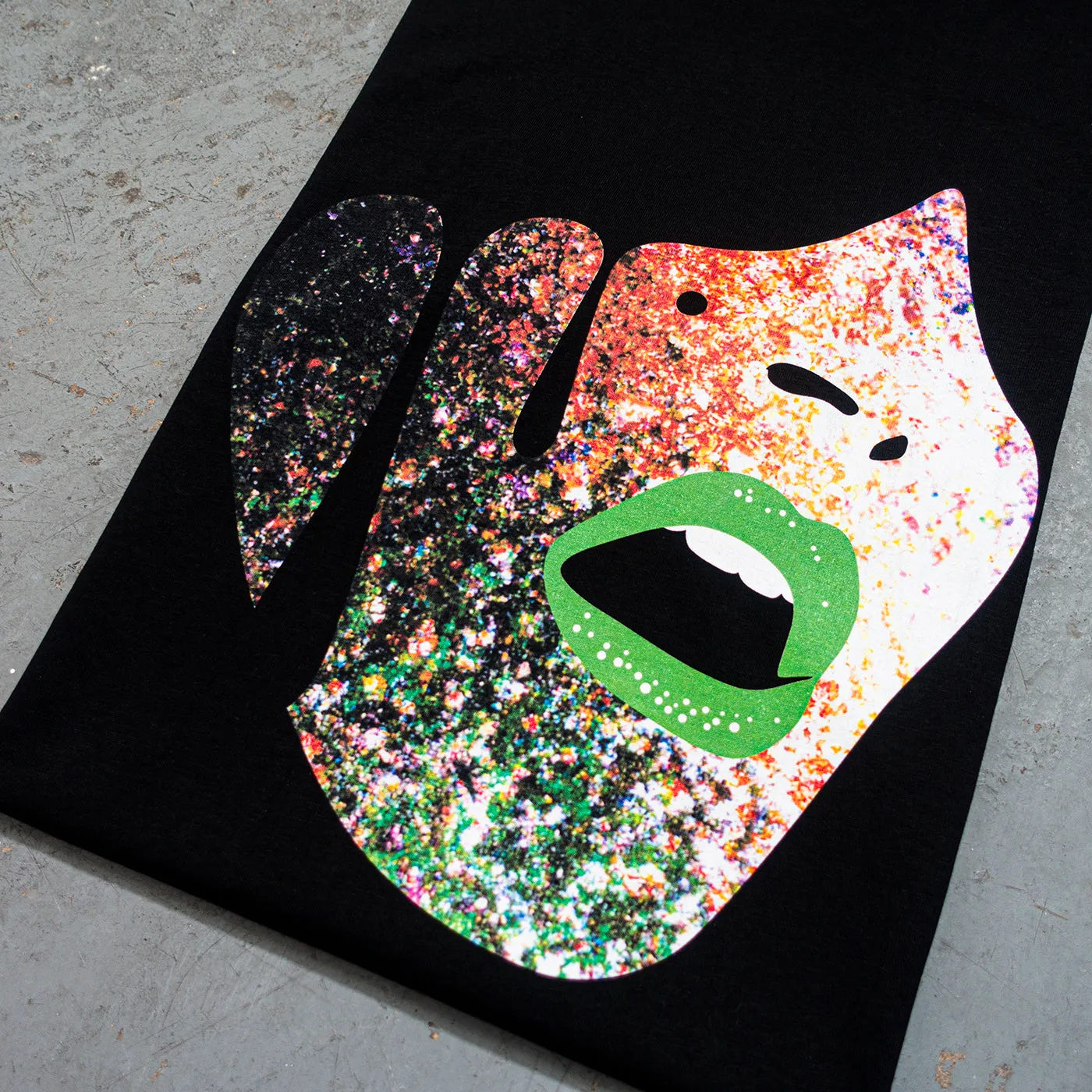 Droplet Face 007 - Tshirt - Black