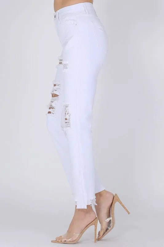 Jeans Rectos Blancos