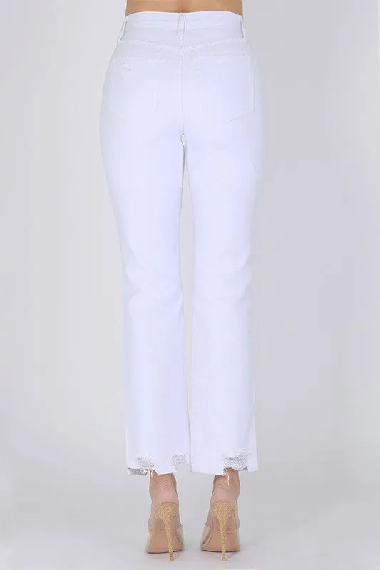 Jeans Rectos Blancos