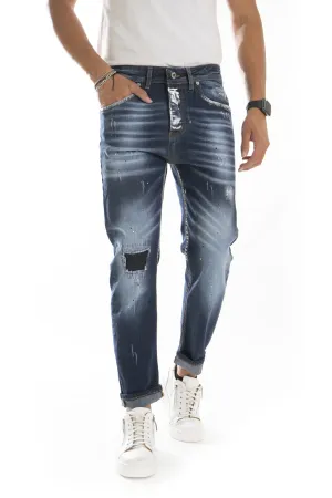 Jeans Uomo Con Sfumature e Abrasioni Art. JS452