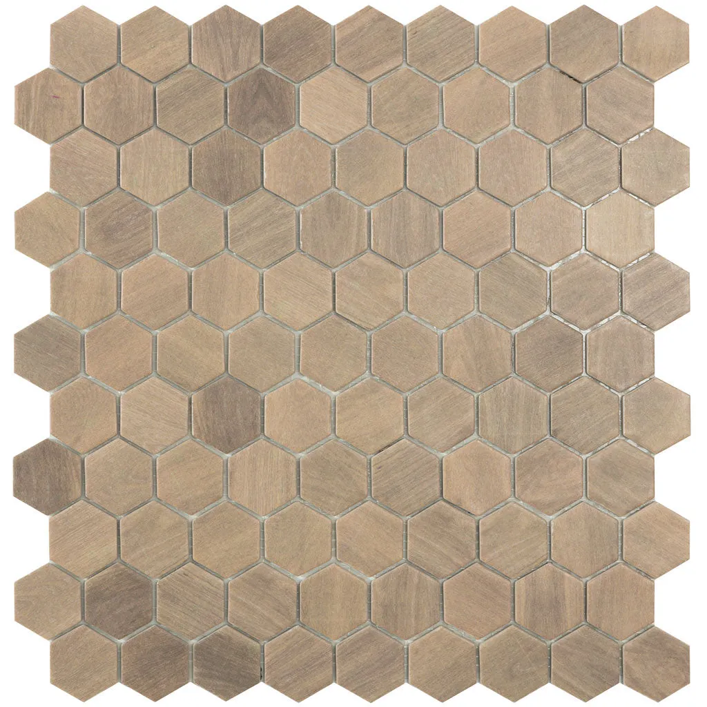 Legend Angora, Hexagon Mosaic - Glass Tile