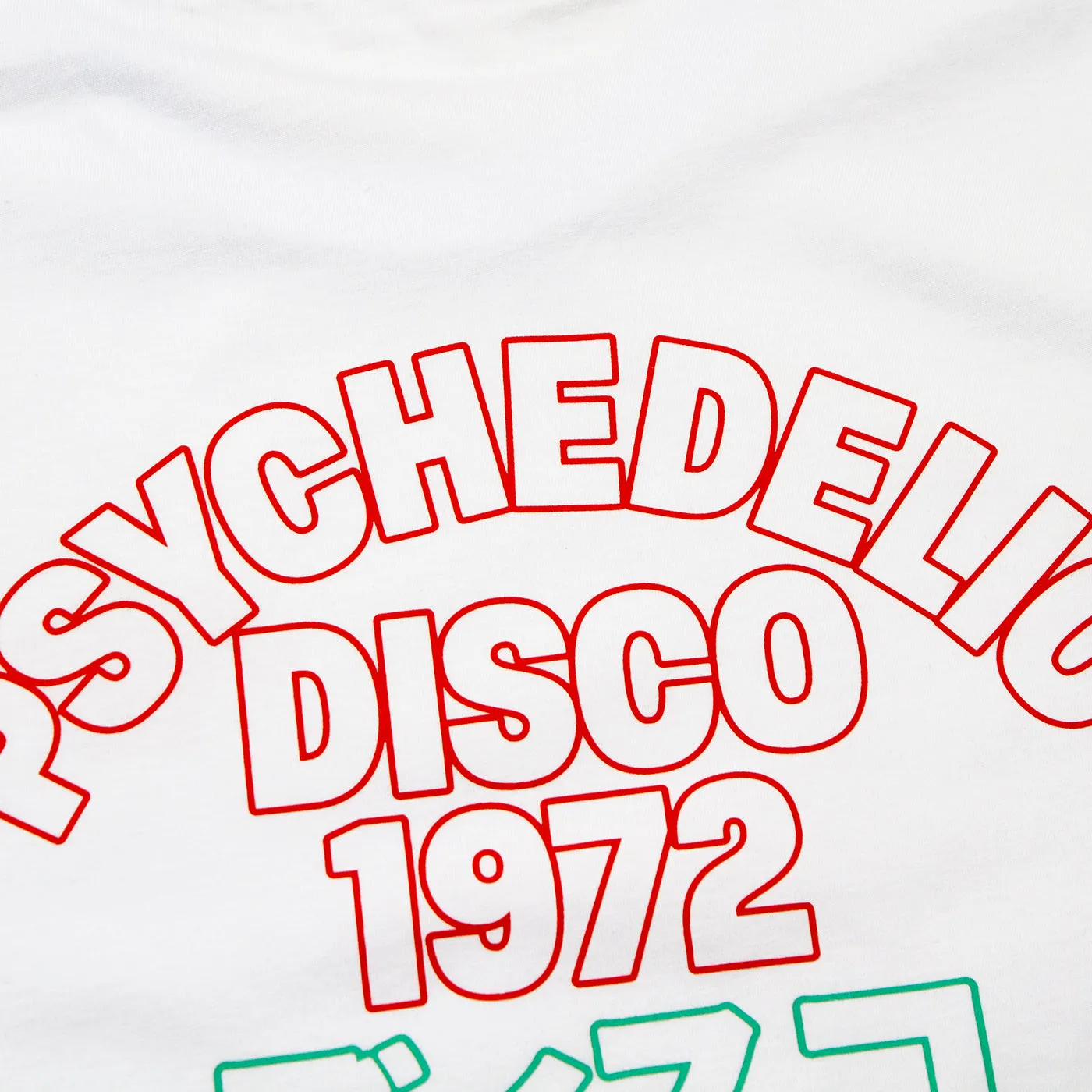 Outline 1972 Psychedelic Disco Back Print - Tshirt - White