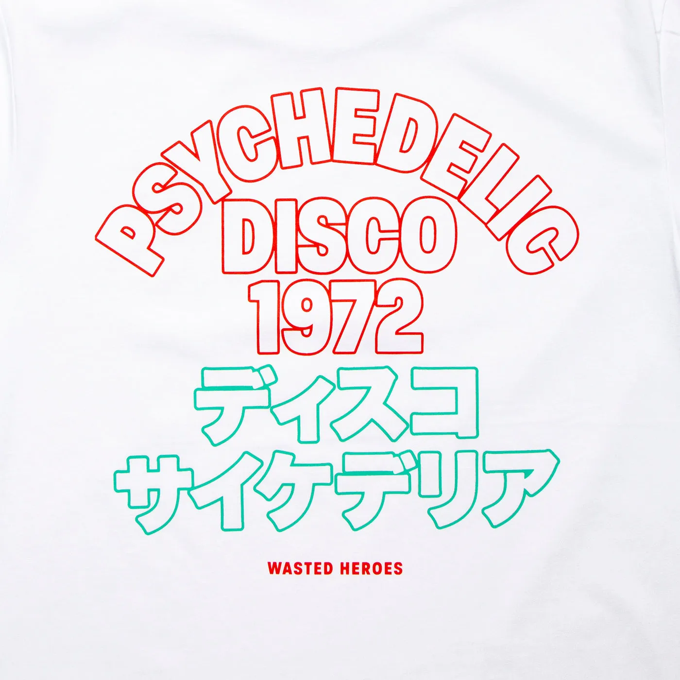 Outline 1972 Psychedelic Disco Back Print - Tshirt - White