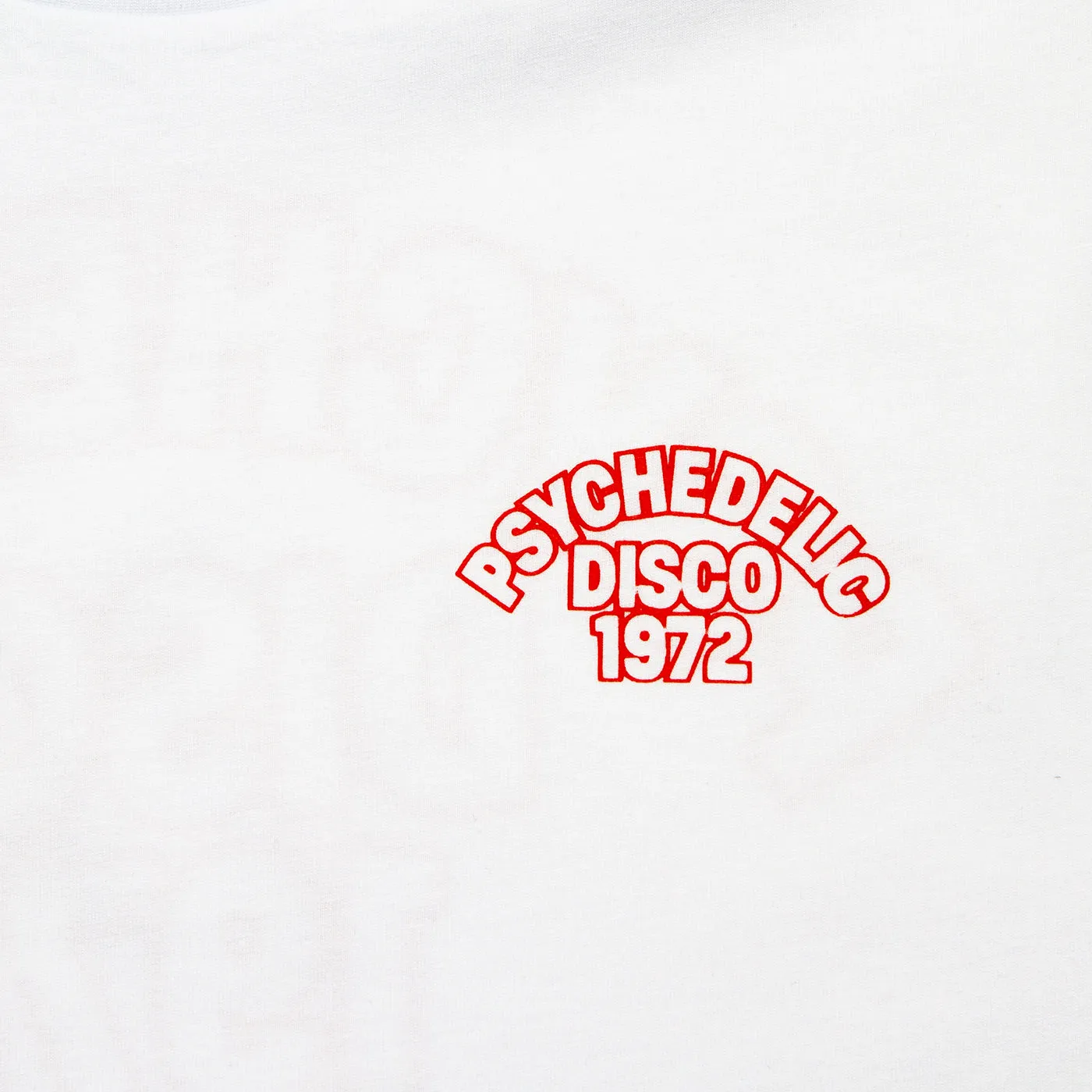 Outline 1972 Psychedelic Disco Back Print - Tshirt - White