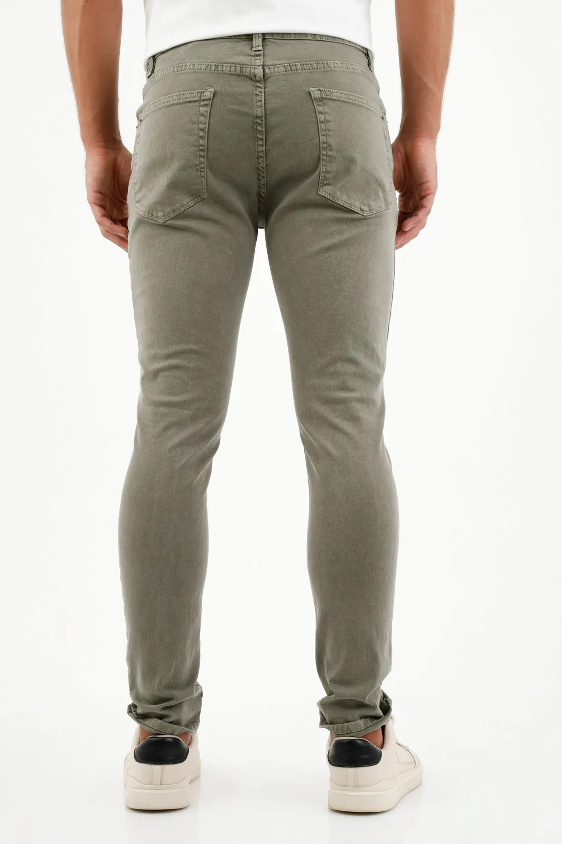 Pantalón cinco bolsillos verde para hombre