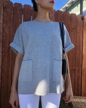 Paris Sweater Top with front Pockets