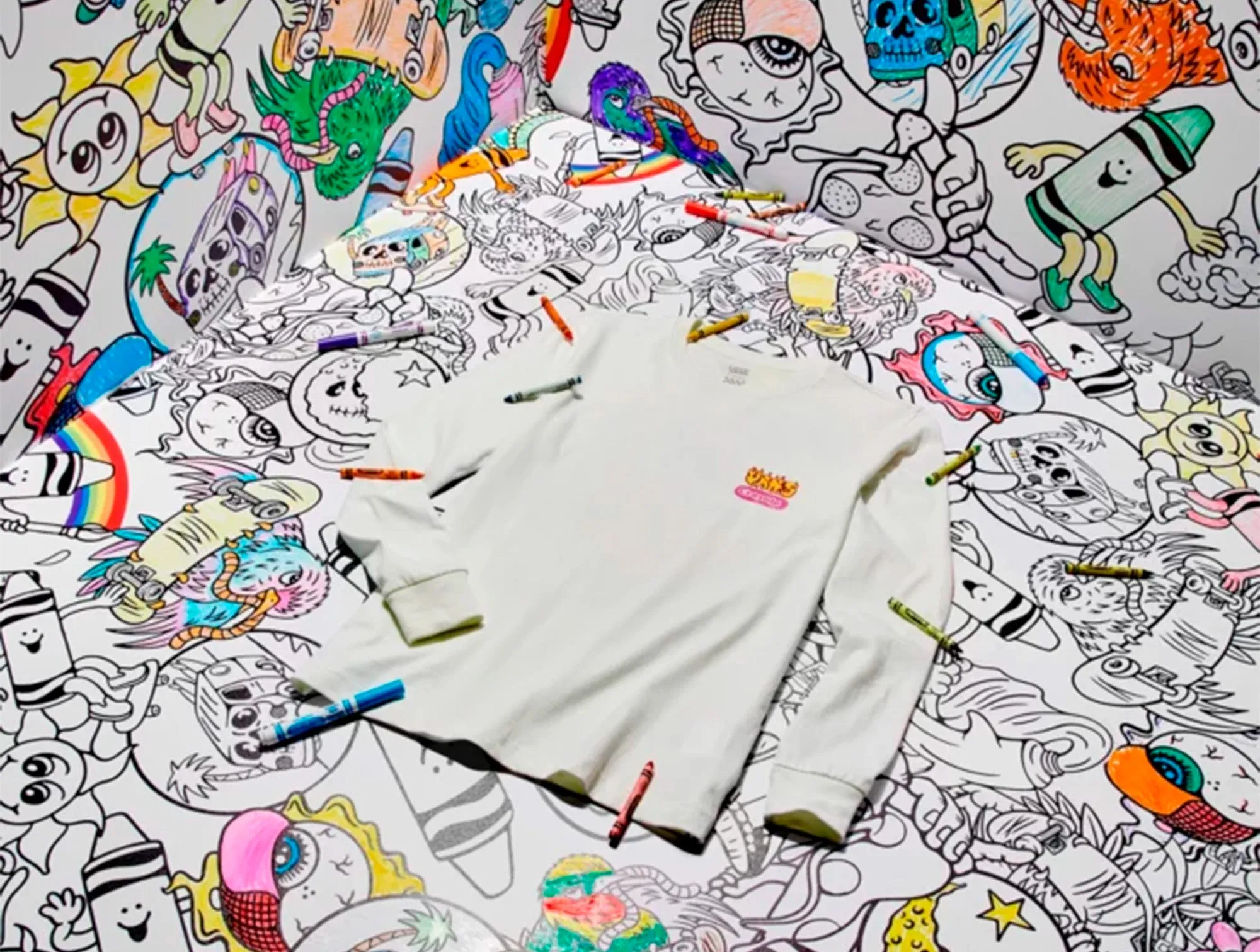 Polera Vans Crayola Crew Mujer Blanco