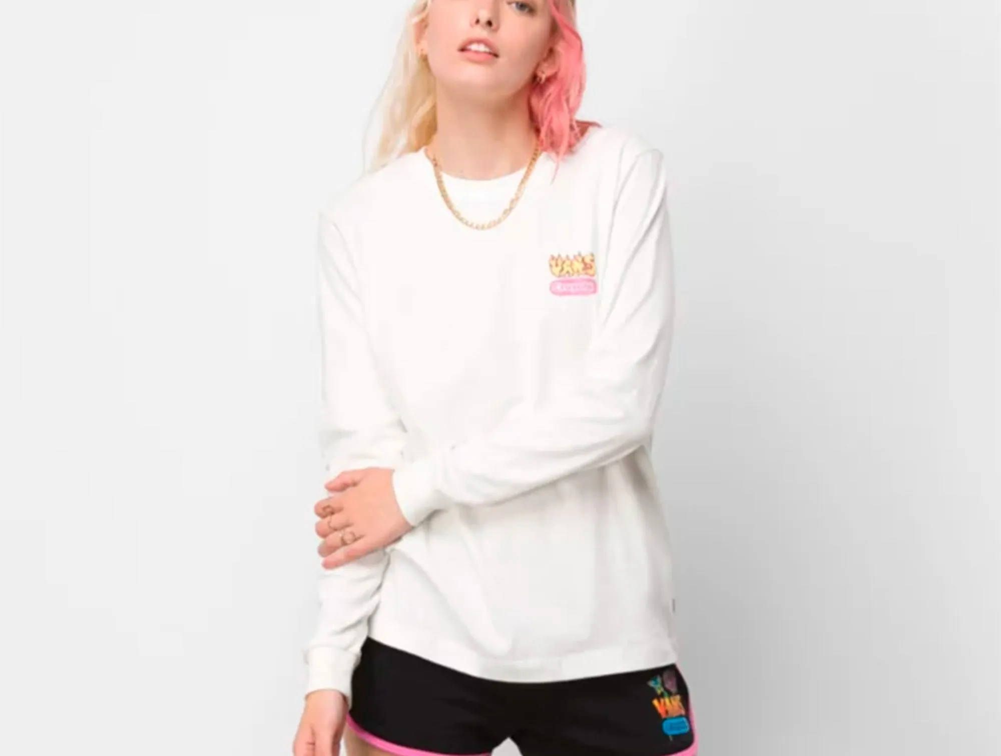 Polera Vans Crayola Crew Mujer Blanco