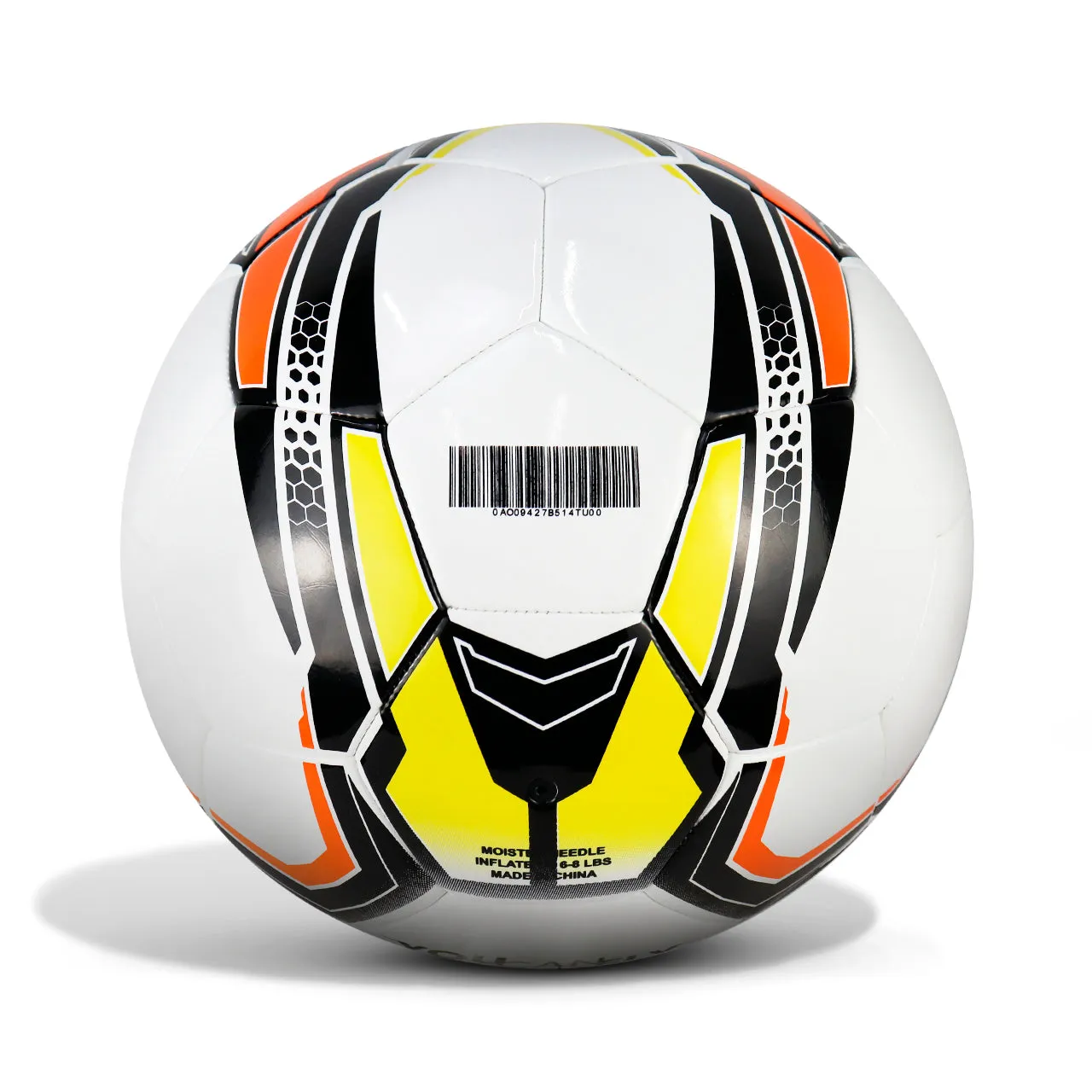 SOCCER BASIC N° 4 (STICHED) - WHITE/ORANGE NEON