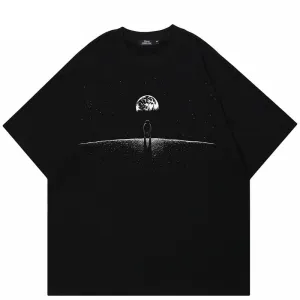 Space Astronaut Graphic Oversized T-Shirt