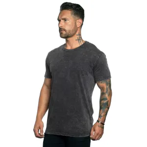 Stone Wash Relaxed Fit Crew Neck Tee