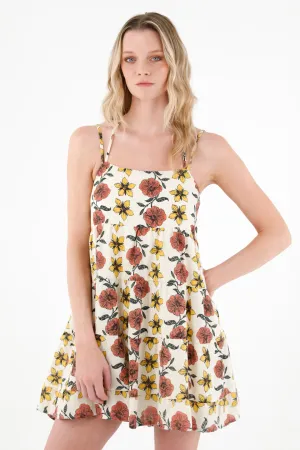 Vestido con estampado de flores para mujer