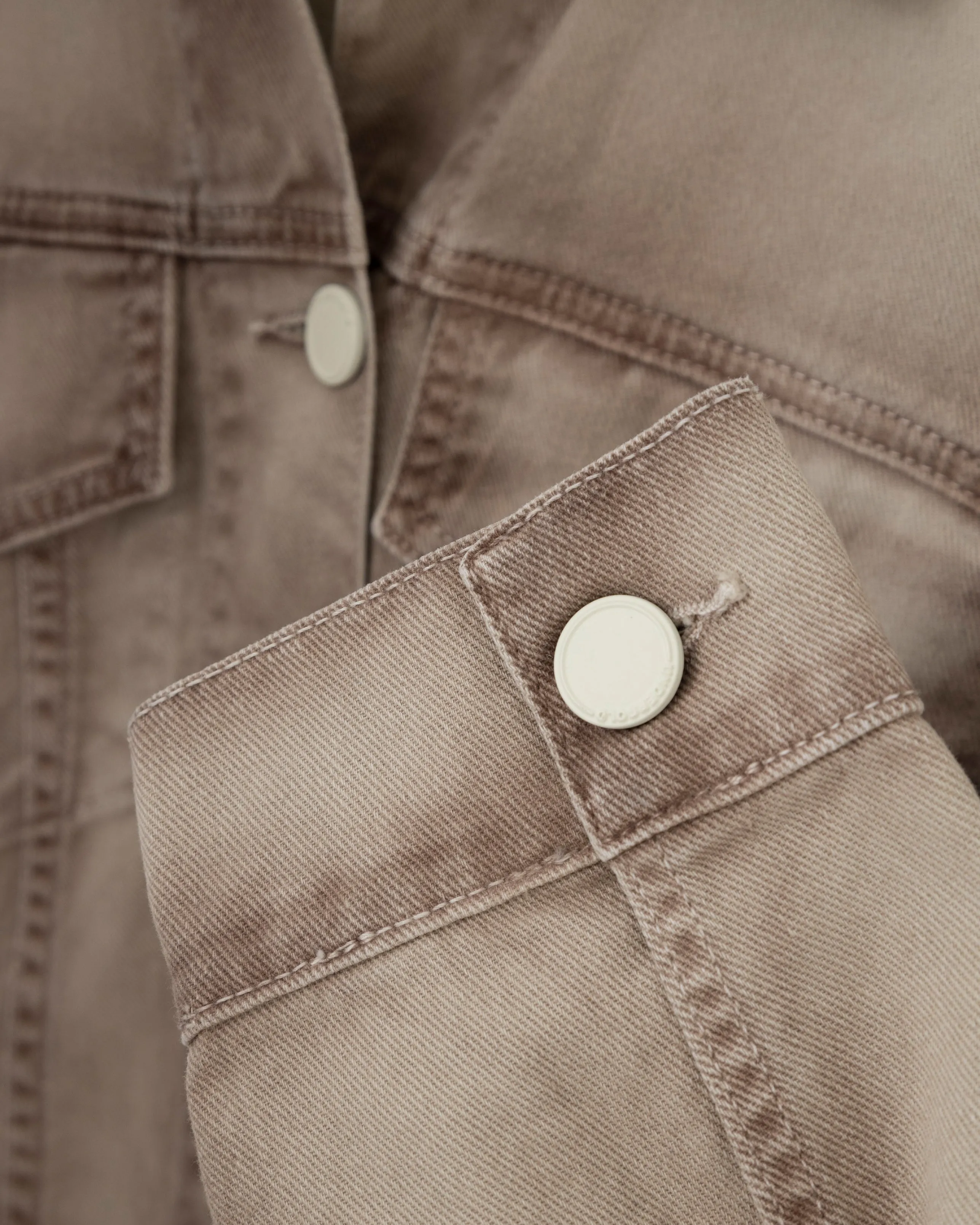 W Riviera Basic Denim Jacket Cream