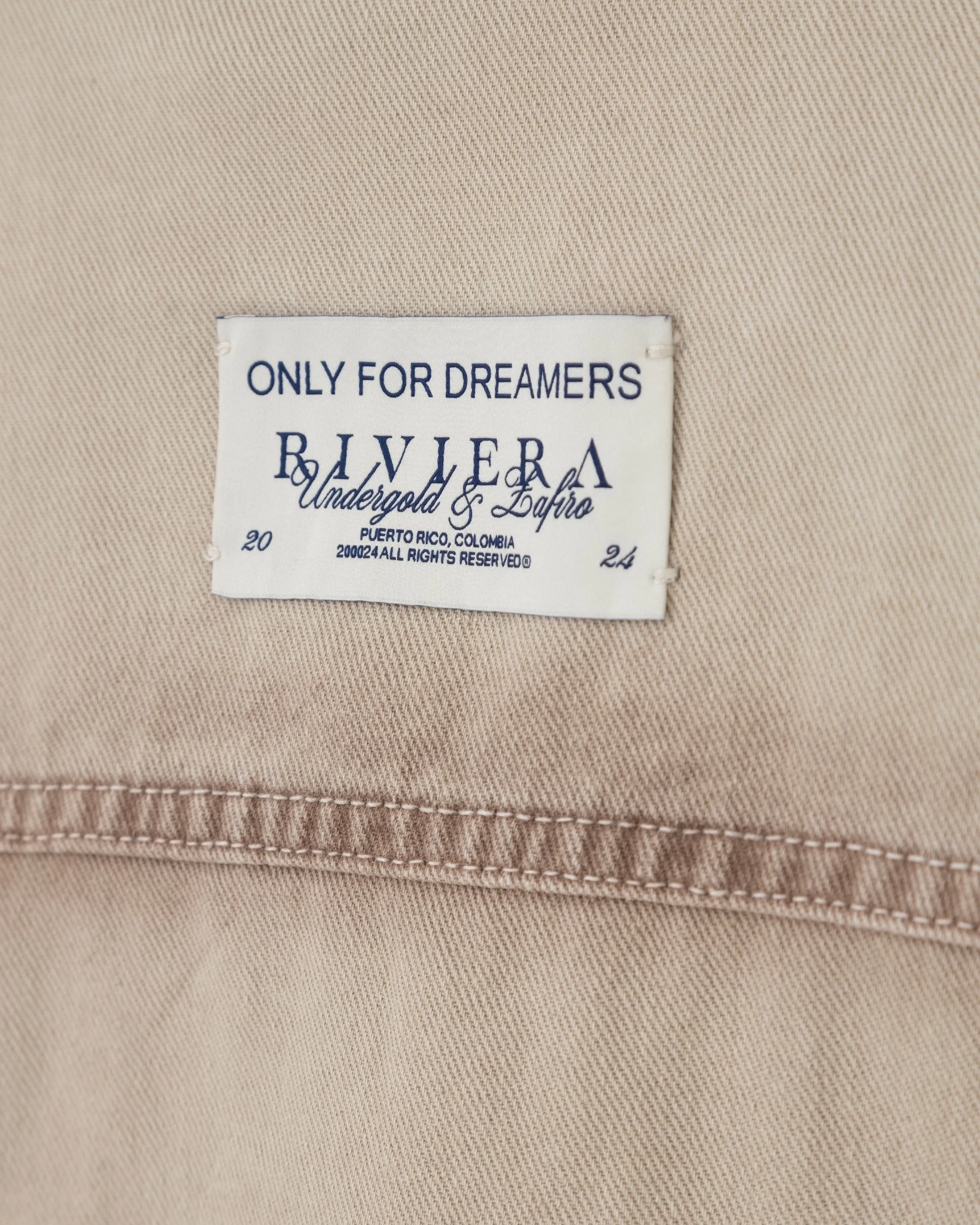 W Riviera Basic Denim Jacket Cream